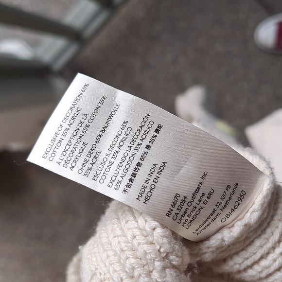 Free People Granny Square crochet oversized sweater size Large - Picture 10 of 13